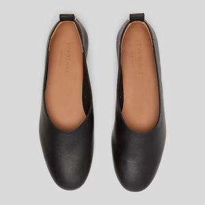 EVERLANE The Italian Leather Day Glove in Black Flats Slip On Size 8.5 NEW